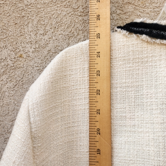 TALBOTS Women's Provence Blazer Plus Size 22 White Piping Tweed Jacket Classic - Picture 10 of 12